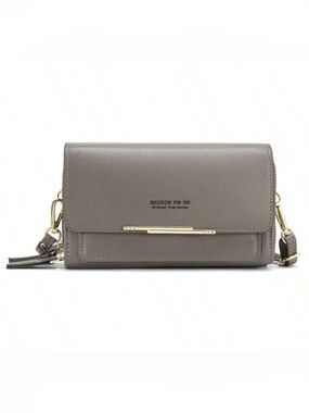Light Gray Crossbody Bag with Adjustable Strap
